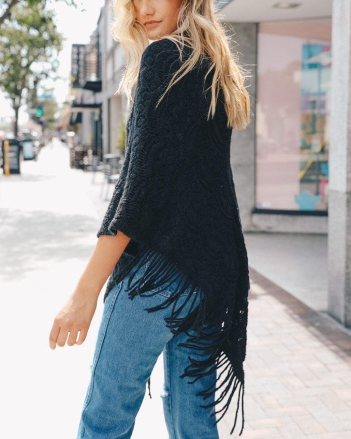 Leto Scallop Lace Poncho (More colors available) - Yp-3935