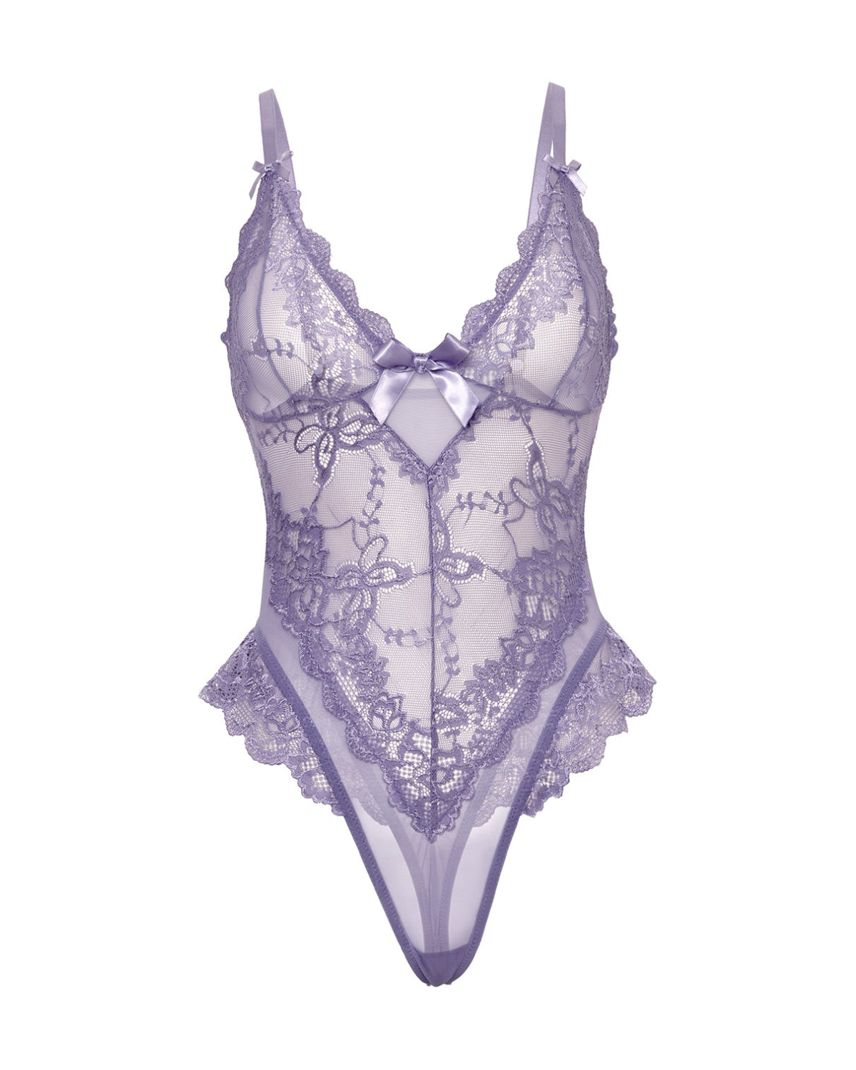 Oh La La Cheri Valentine Sheer Lace Teddy - 52-10824