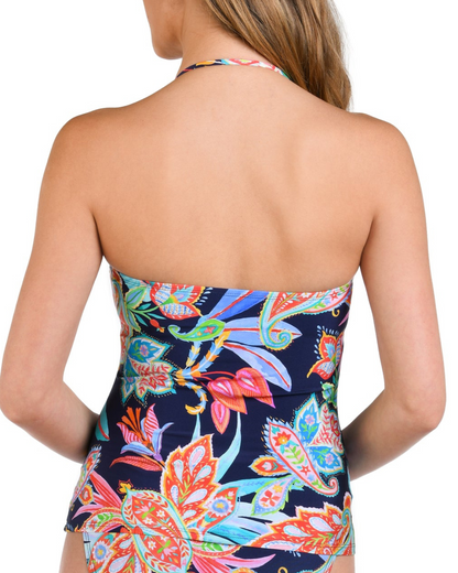 2025 La Blanca Tropidelic Paisley Bandeau Tankini Top - Lb5ra86