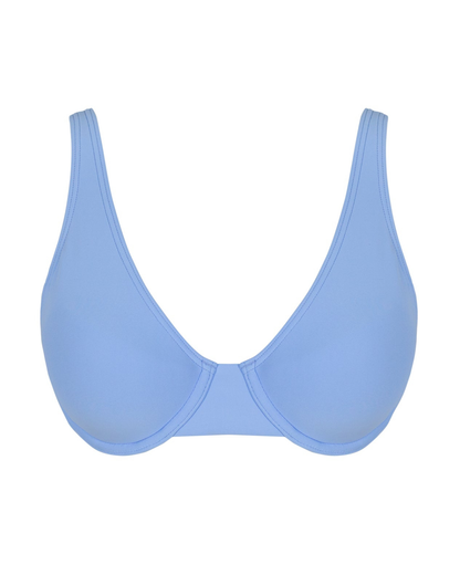 Sunsets Solids Blue Whisper Ally Underwire D+ Bikini Top - 572