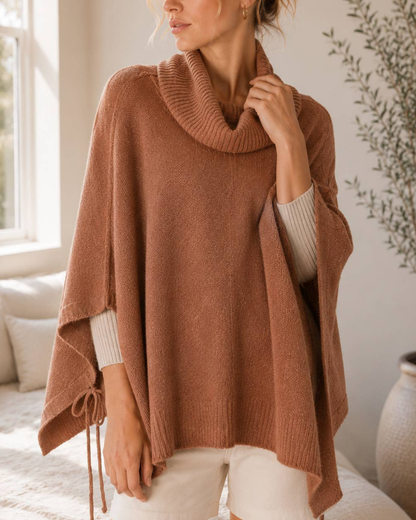 Winslow Cowl Neck Poncho - 18FA163