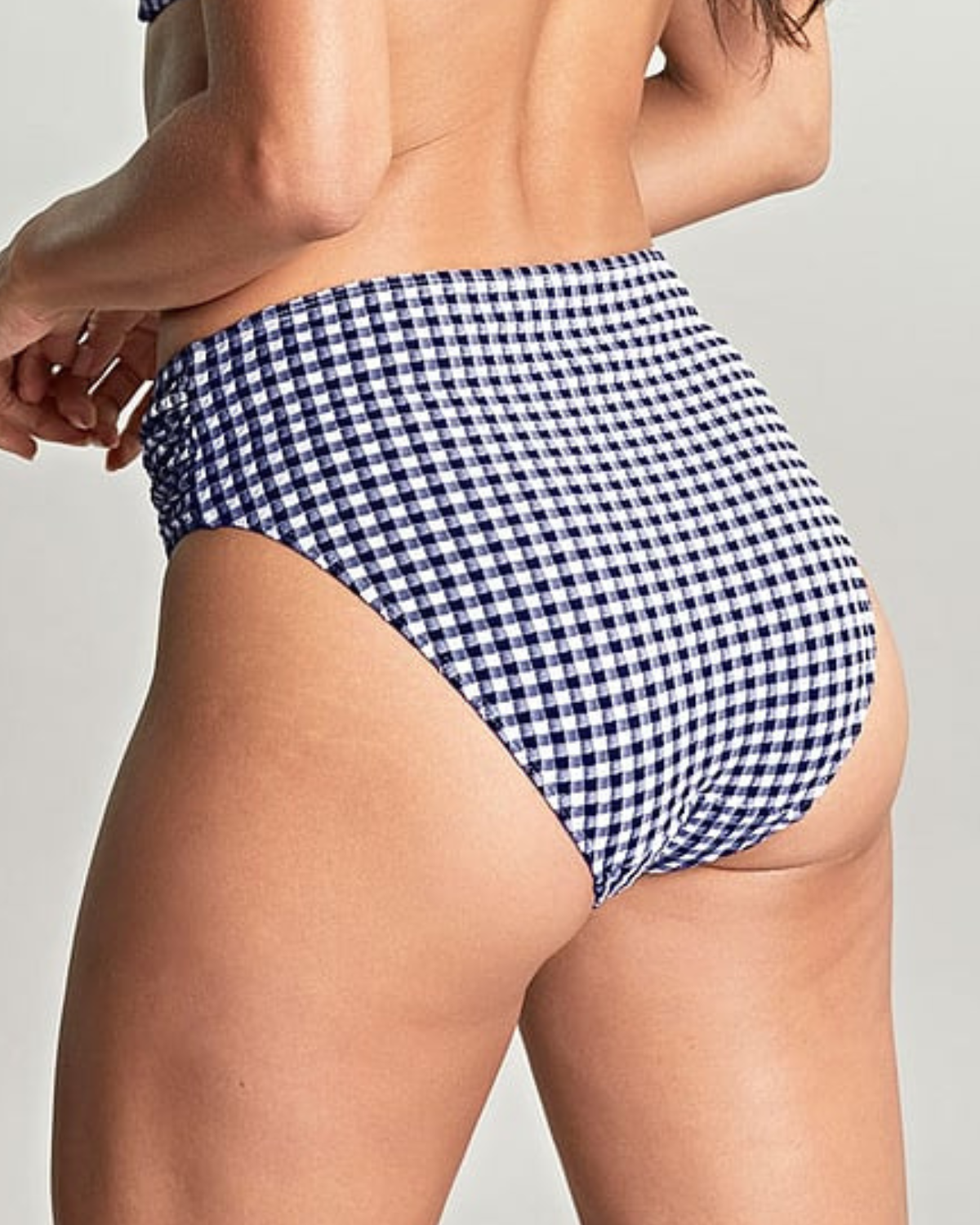 Panache Swimwear Gingham Midi Gathered Brief Bottom (More colors available) - SW1729