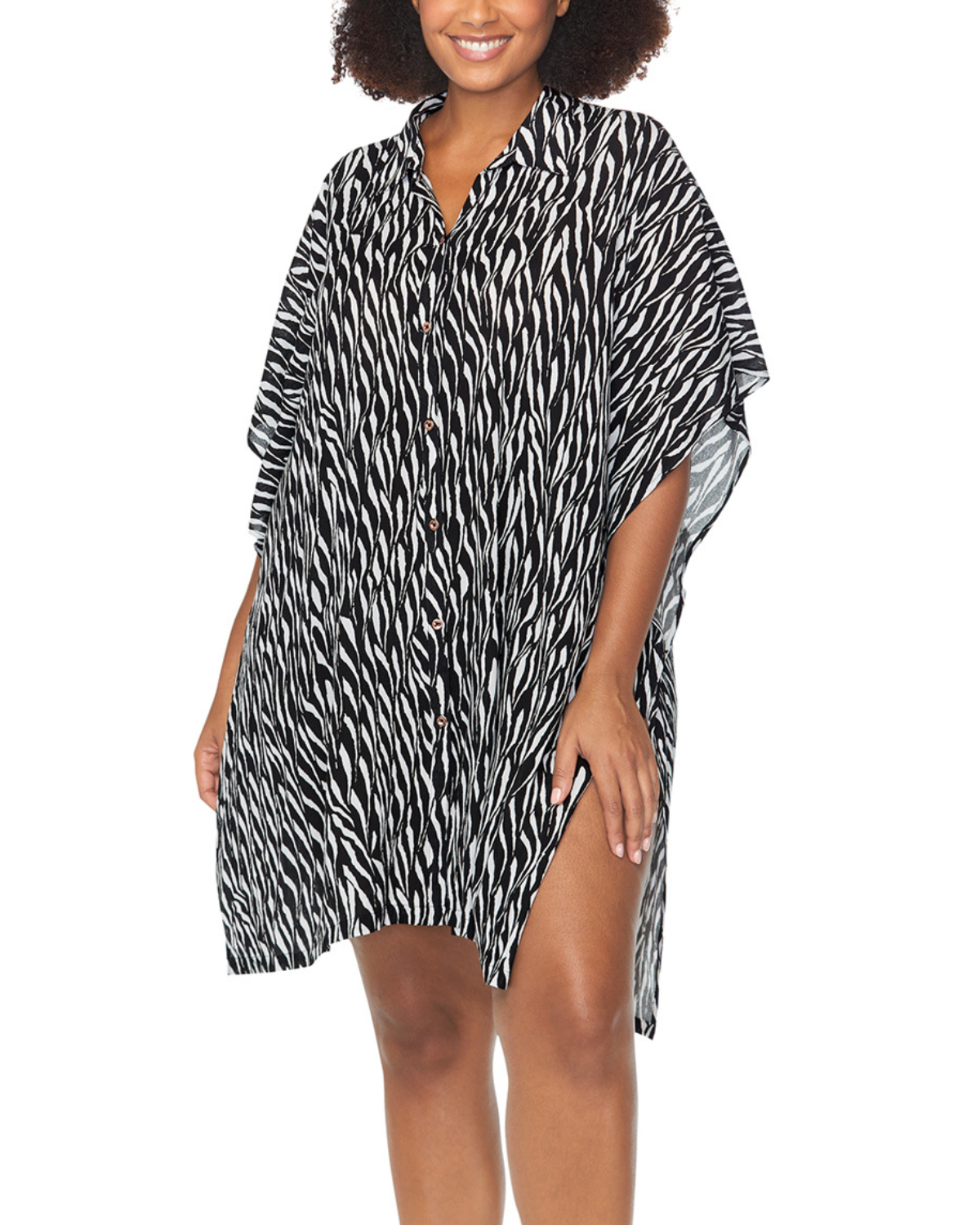 2025 Raisins Curve Vacay Button Up Cover-Up - N840393