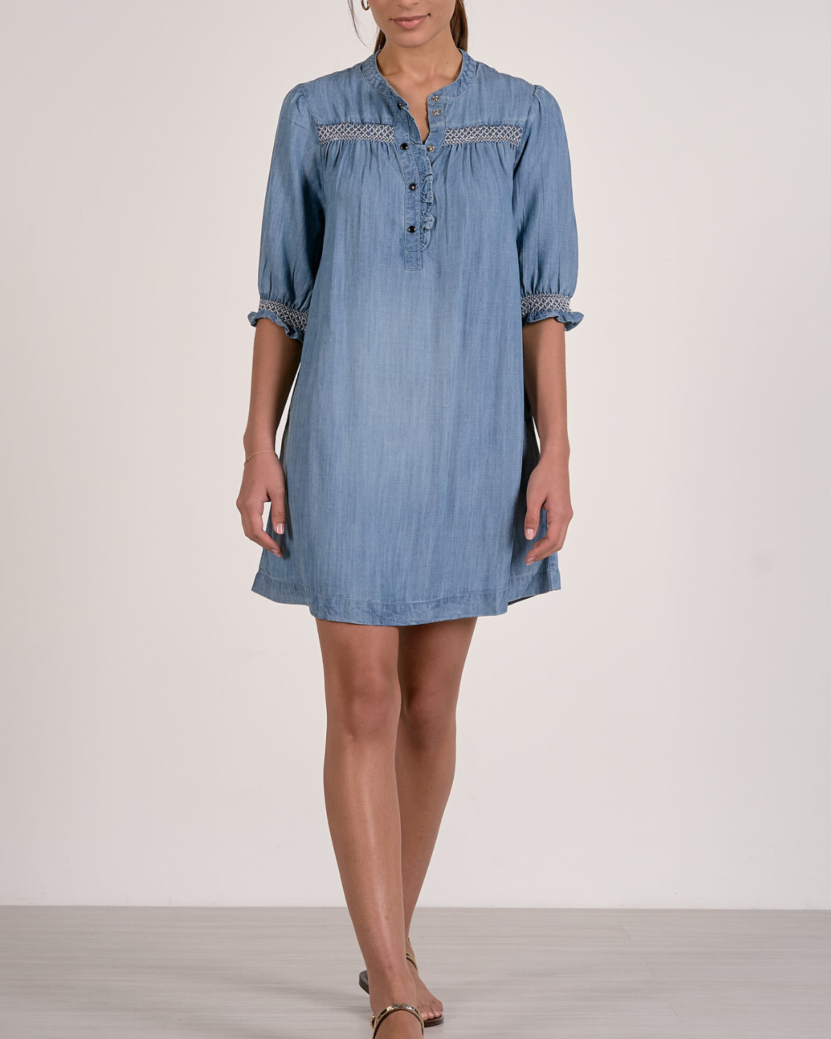 Elan Denim Shift Dress - DT50331
