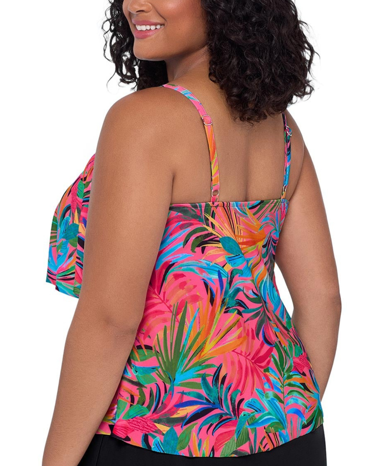 Trimshaper Plus Amazonian Palms Ronnie Tankini Top - 6551020W