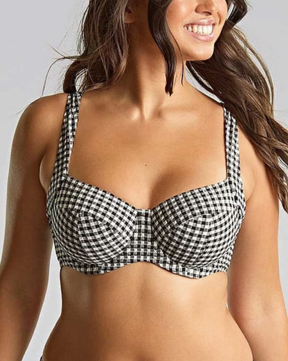 Panache Swimwear Gingham Olivia Full Cup Bikini Top (More Colors Available) - SW1722