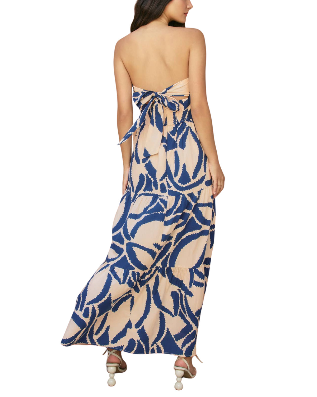 Dress Forum Tide and Seek Strapless Tiered Maxi Dress - Fd12725-P1957