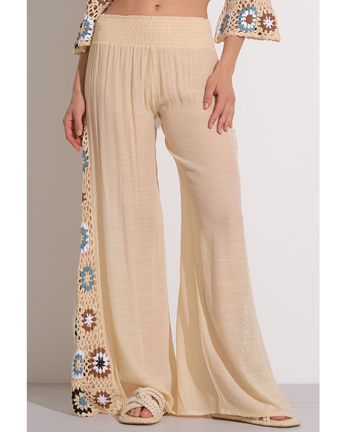 Elan Samoa Crochet Side Cover Up Pant (More colors available Elan Samoa Crochet Side Cover Up Pant (More colors available