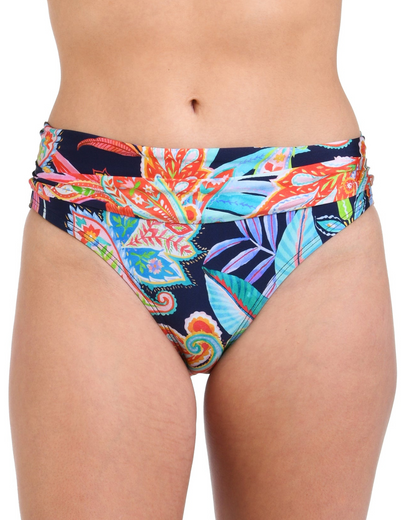 2025 La Blanca Tropidelic Paisley Shirred Band Hipster Bottom - Lb5ra95