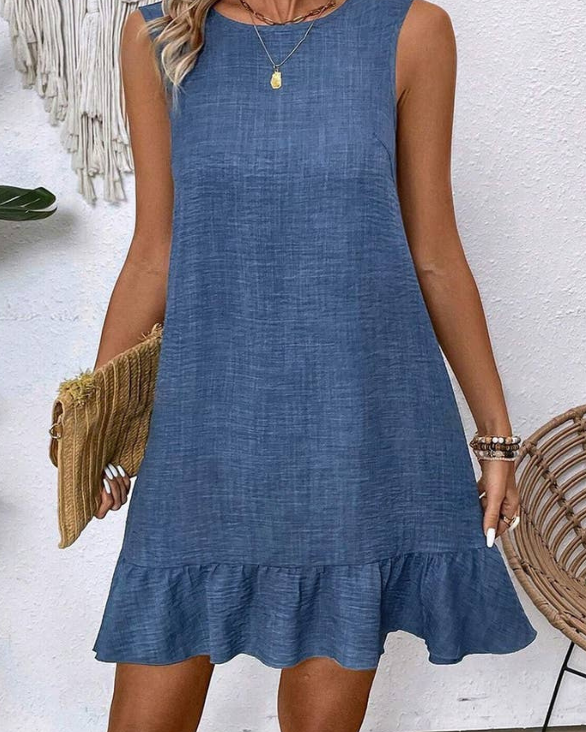 NINEXIS Sleeveless Casual Tank Dress - CWDSD7142