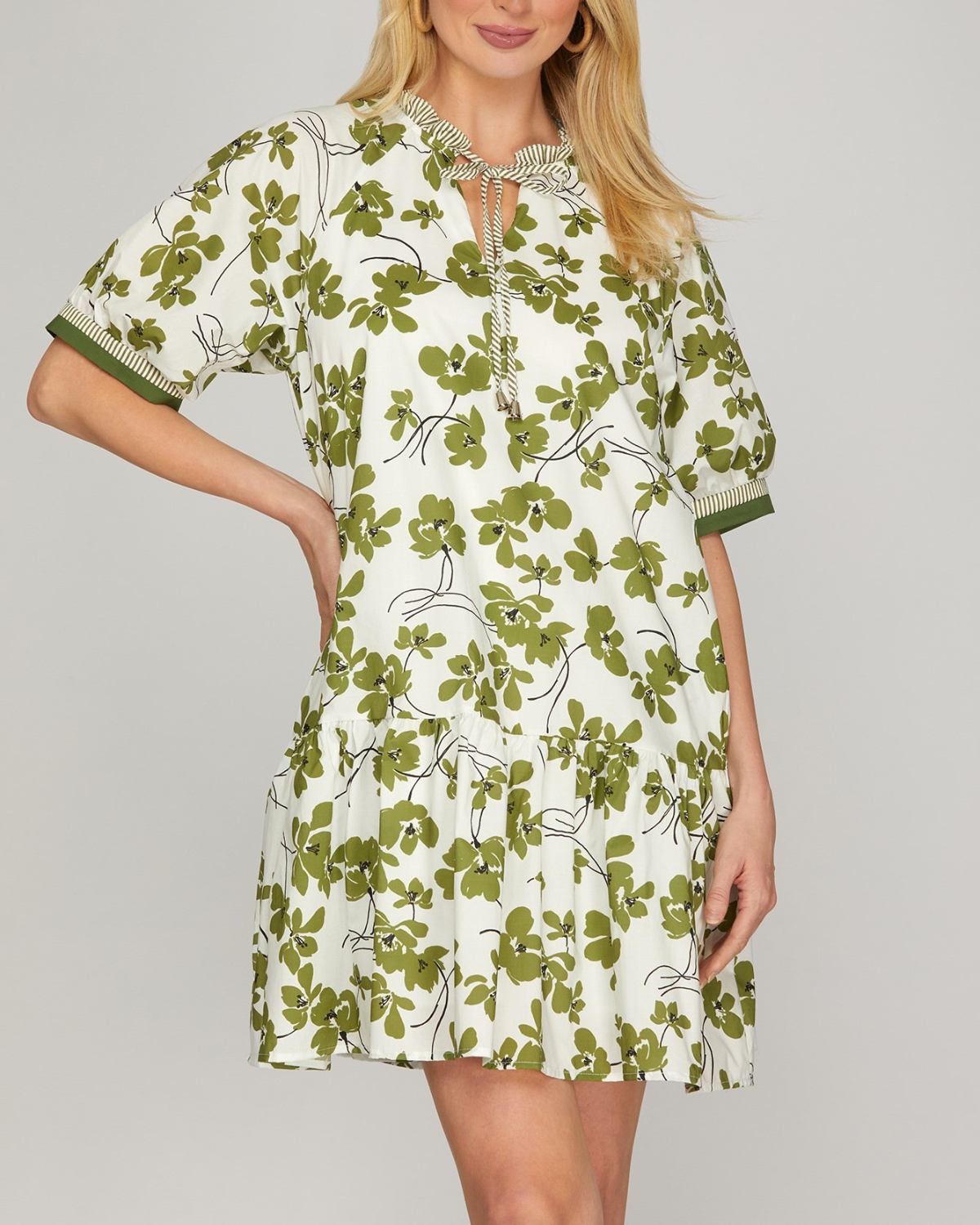 Sung Light Clothing Floral Printed Mini Dress - LVE2333