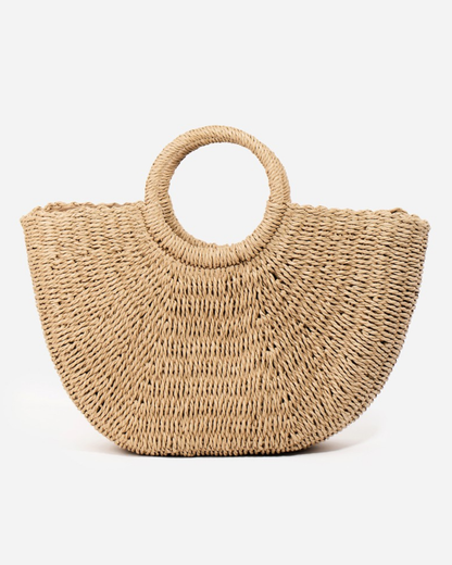 Fame Half Moon Straw Tote (More Colors Available) - MMA4018