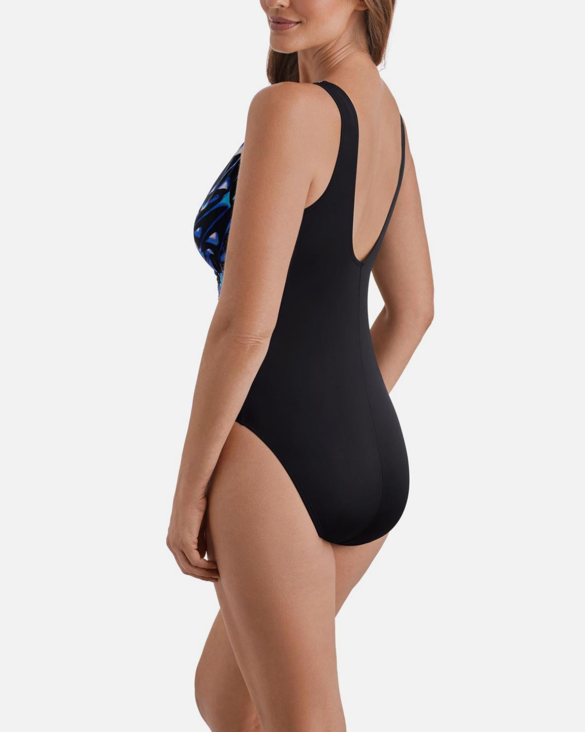 Longitude Modern Leg Long Torso Shirred Faux Tie Surplice One Piece - L260290m