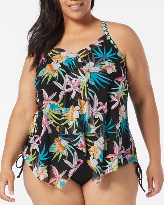 2024 Beach House Women's Tropic Bloom Kerry Mesh Layer Underwire Tankini - Hw3a355