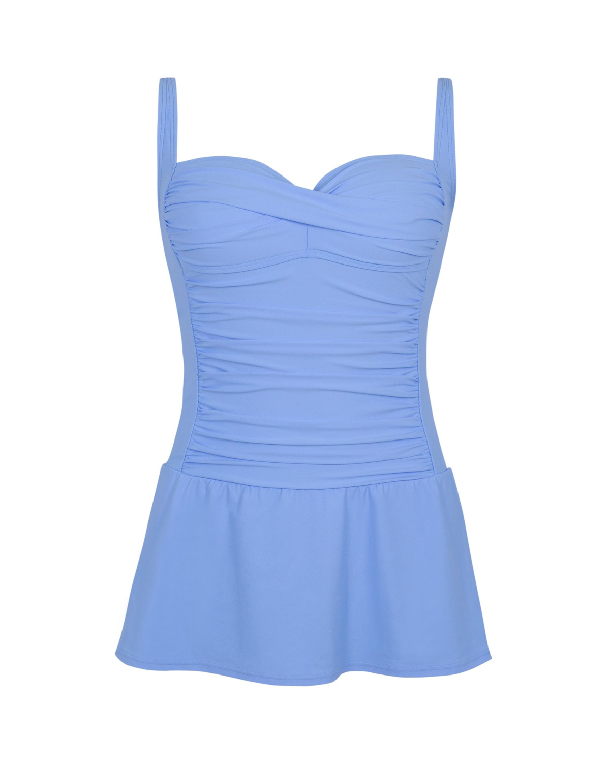 Sunsets Escape Solids Blue Whisper Sienna Swim Dress - 983