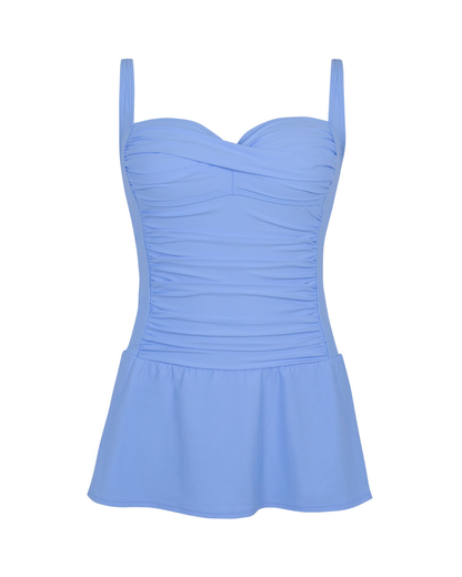 Sunsets Escape Solids Blue Whisper Sienna Swim Dress - 983