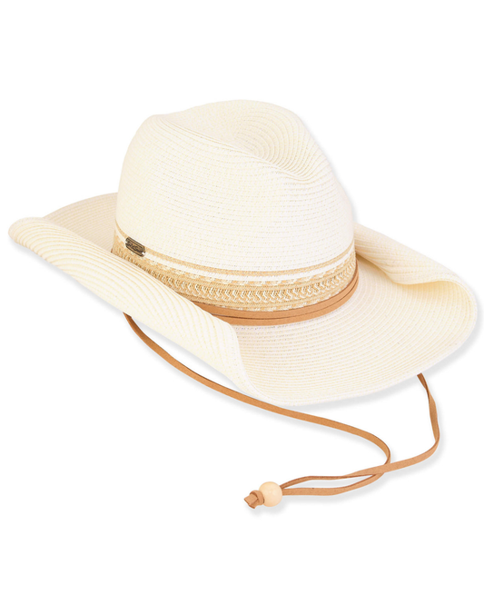 Sun N Sand Kehlani Paper Straw Western Hat - HH3121