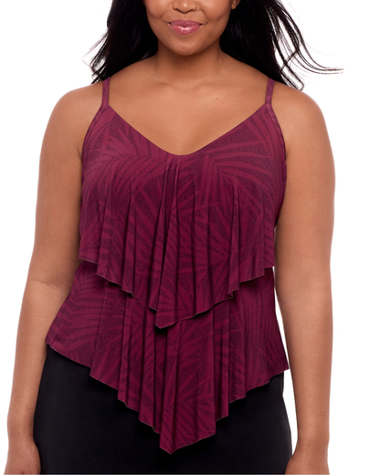 Trimshaper Palmy Nights Ronnie Tankini Top - 6556502