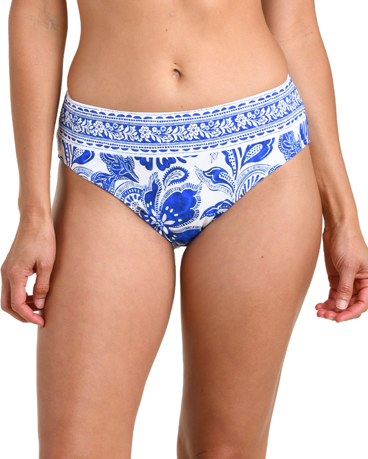 La Blanca Botanical Brocade High Waist Brief Bottom - LB6CC98