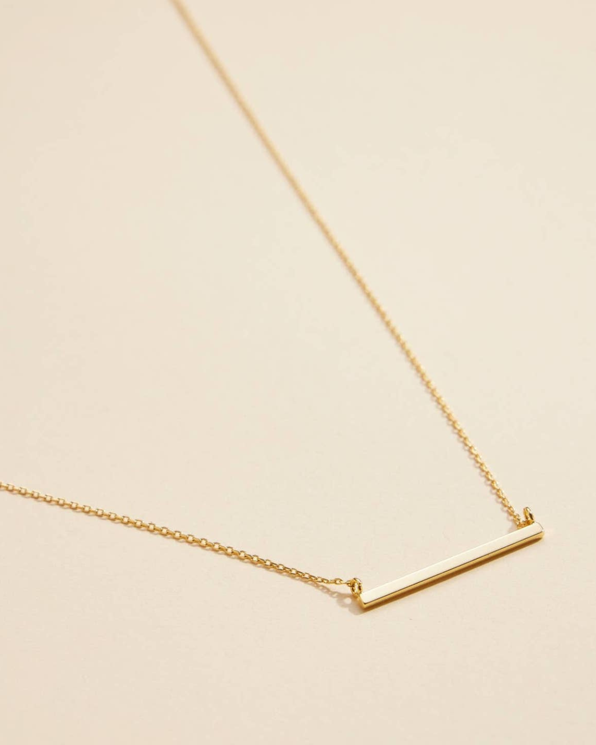 Frem 18K Gold Dipped Bar Necklace (More Options Available) - 4DN18011