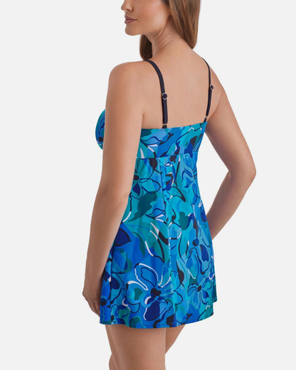 Shape Solver Organic Bloom Empire Swim Dress - SV260364