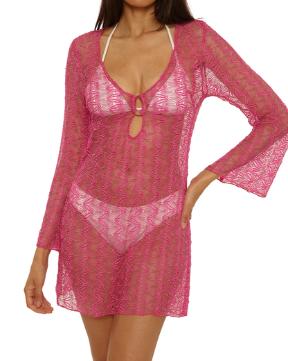 Becca by Rebecca Virtue Golden Riviera Tunic Cover Up - 5760671
