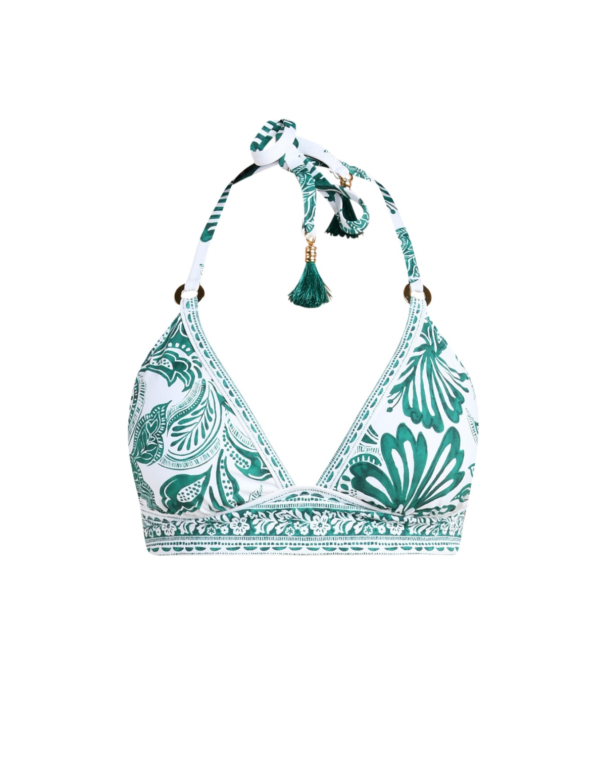 La Blanca Botanical Brocade Banded Triangle Top (More Colors Available) - LB6CC72