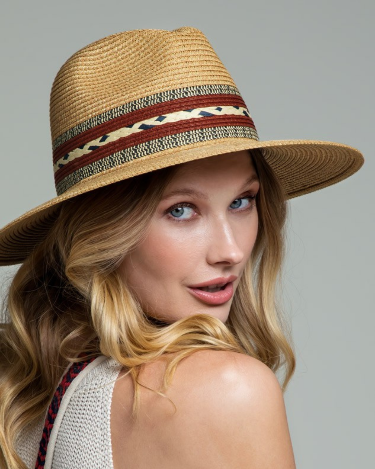 Shiraleah Braided Trim Panama Hat - 30H5086