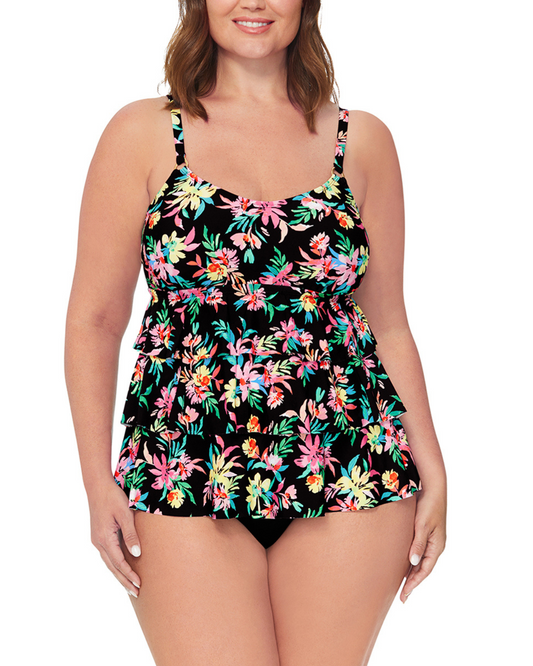 2024 Leilani Plus Perfect Day Triple Tiered Tankini Top - L850160