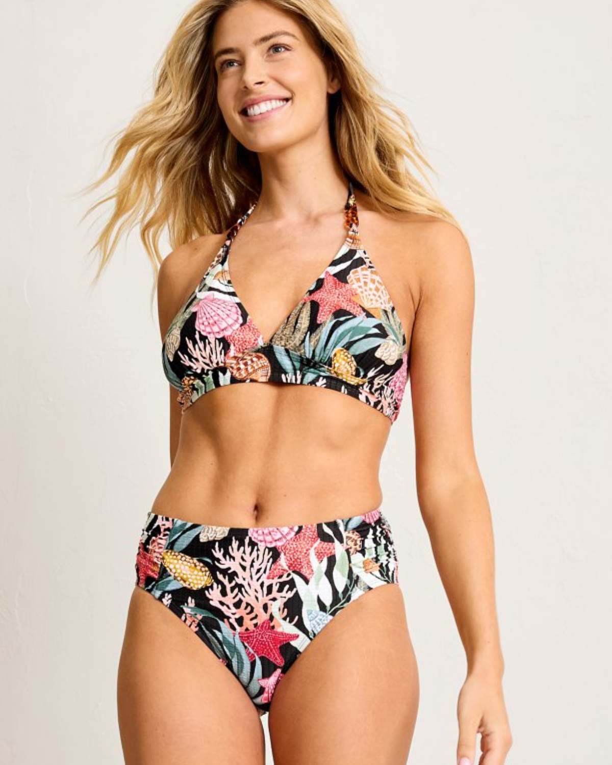 Tommy Bahama Shell Sands Shirred High Waist Bikini Bottoms -  SS200560