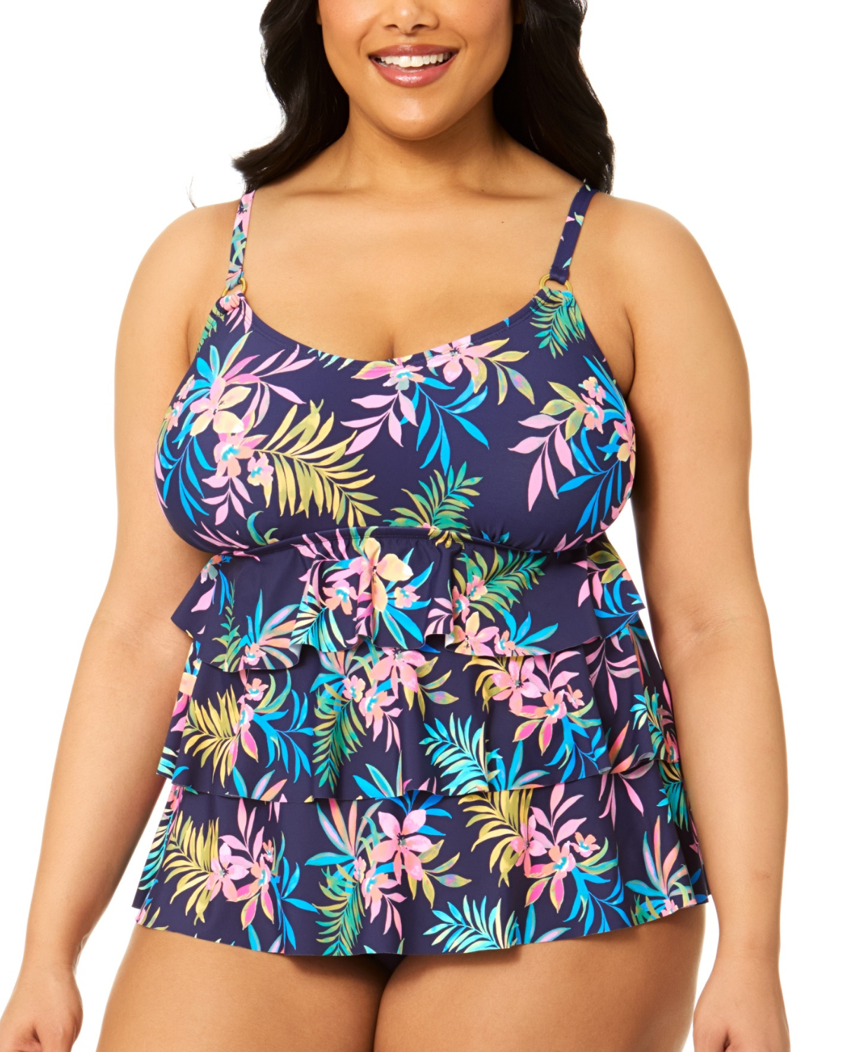 Leilani Plus 3 Tiered Underwire Tankini Top - R851160