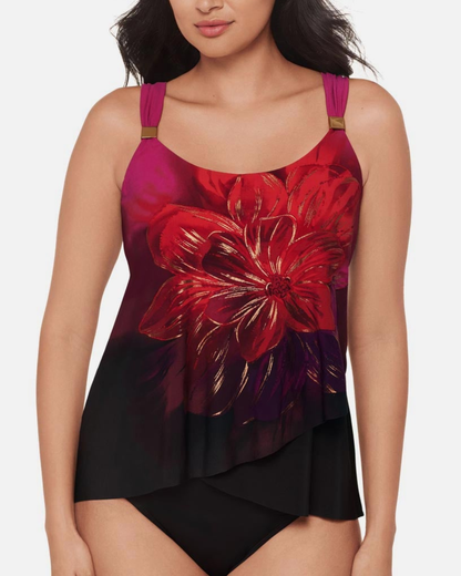 Miraclesuit Petali Rose Dazzle Tankini Top in Petali Rosa - 6567326
