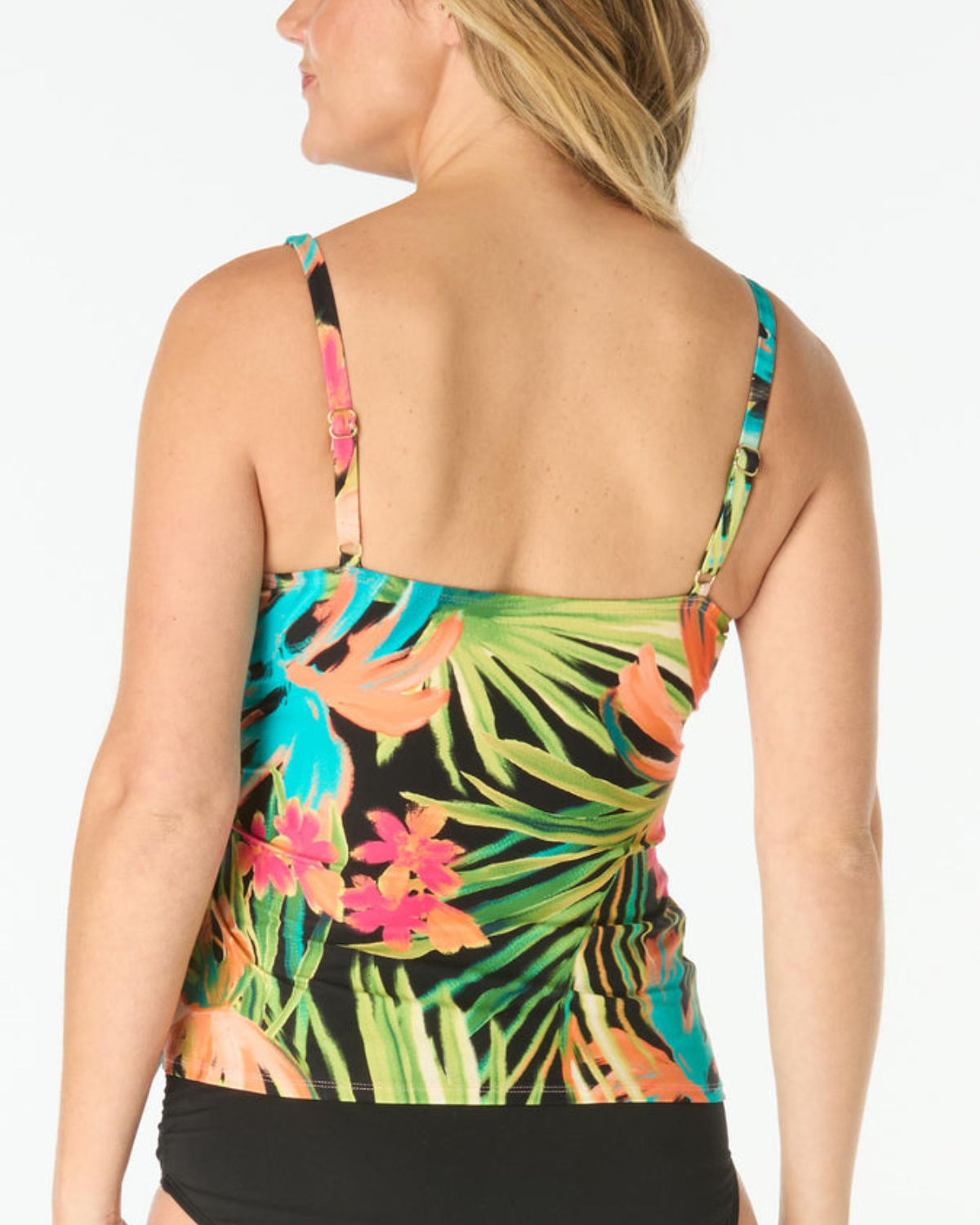Coco Reef Island Grove Affable Underwire Bra Sized Wrap Tankini Top - Island Grove - U8G070
