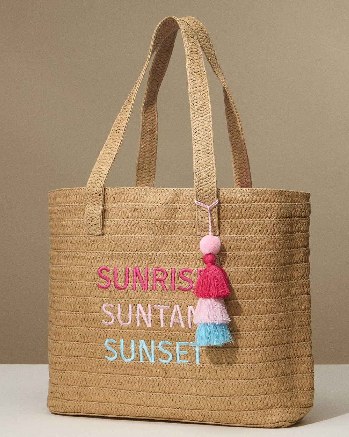 Frem Sunrise Raffia Tote Bag - M-5Ag78014