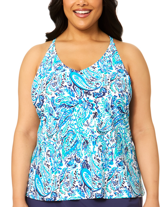 Leilani Plus Racerback Tankini Top - R851039