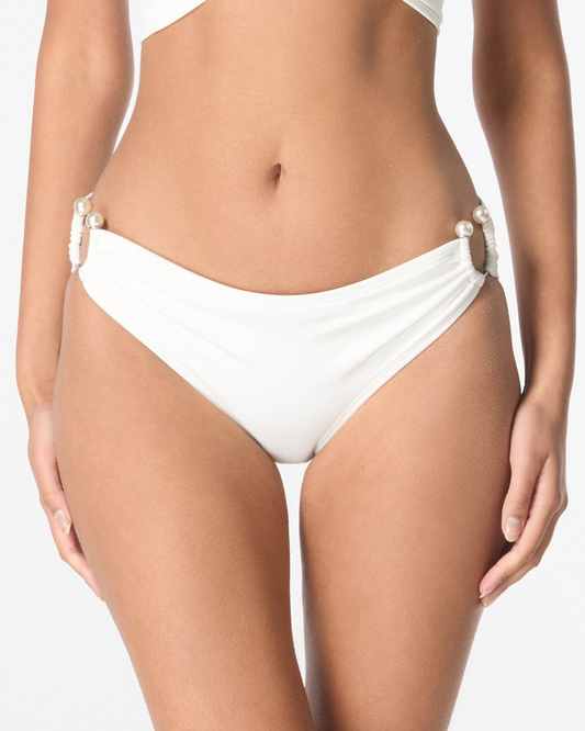 2025 Carmen Marc Valvo Solids Side Ring Bikini Bottom - C7a100