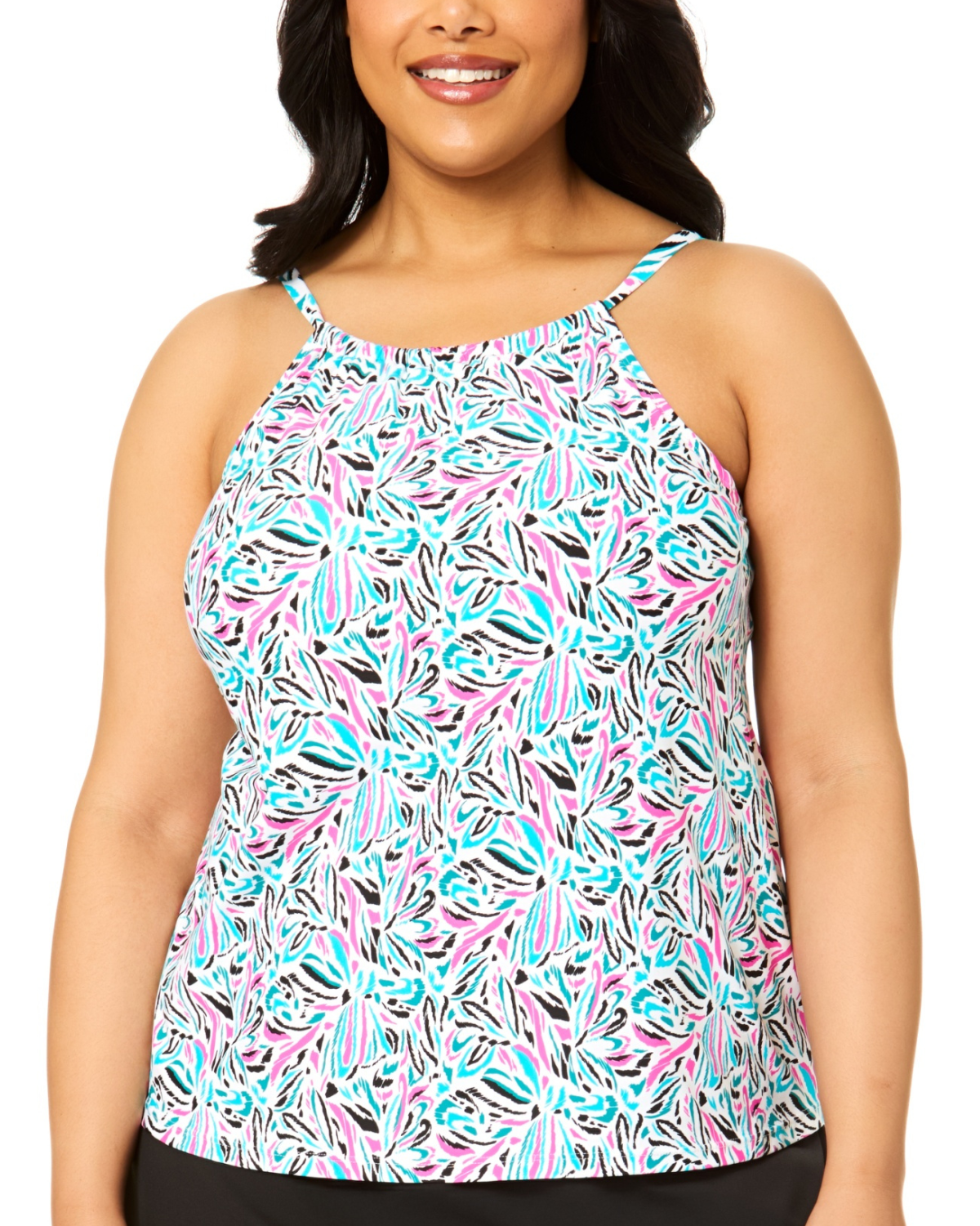 Leilani Plus Cali High Neck Underwire Tankini - R850403