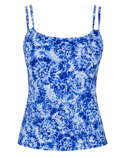Sunsets Island Ink Rib Taylor Underwire D+ Tankini Top - 75
