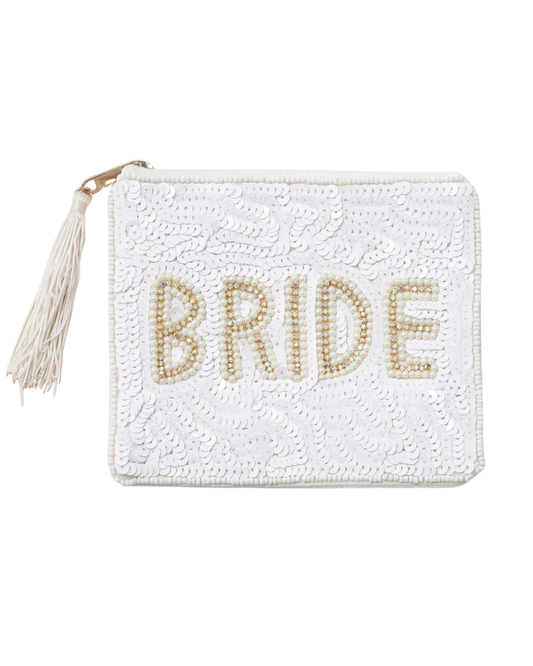 Frem Seed Bead Canvas Pouch with A Tassel - BA212