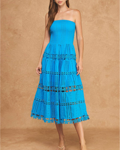 Strut & Bolt Eyelet Midi Dress (More Colors Available) - D-2192-H