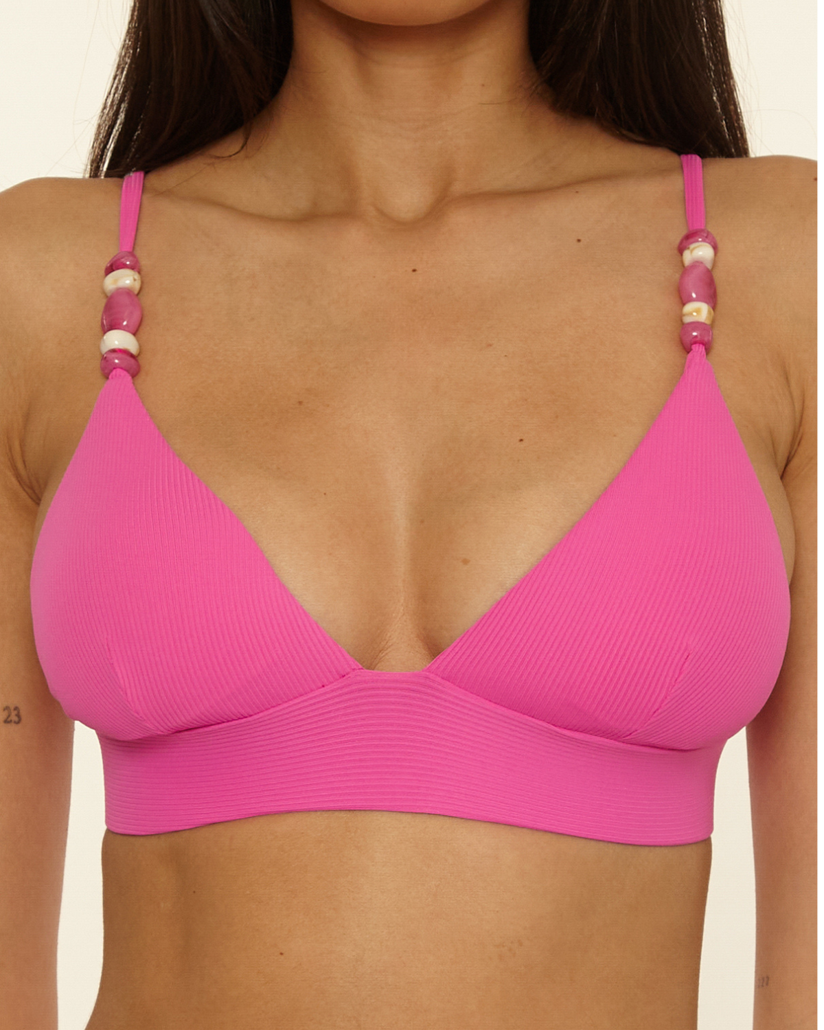 Becca by Rebecca Virtue Modern Edge Halter Bikini Top - 543667
