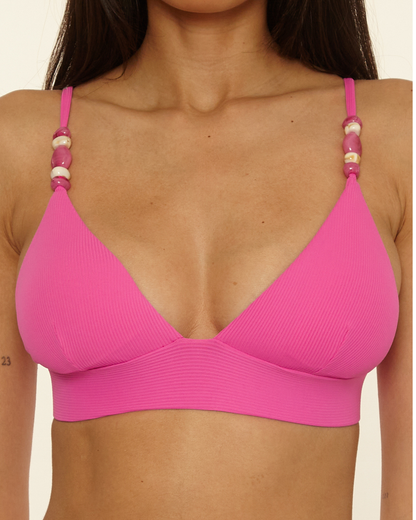 Becca by Rebecca Virtue Modern Edge Halter Bikini Top - 543667