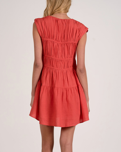 Elan Tiered Mini Dress - Tl50218 (More Colors Available)
