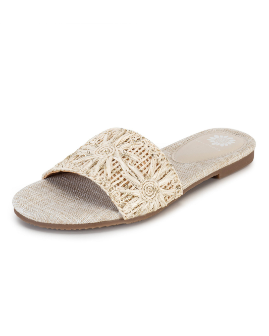 Yellow Bow Haruka Slide Sandal