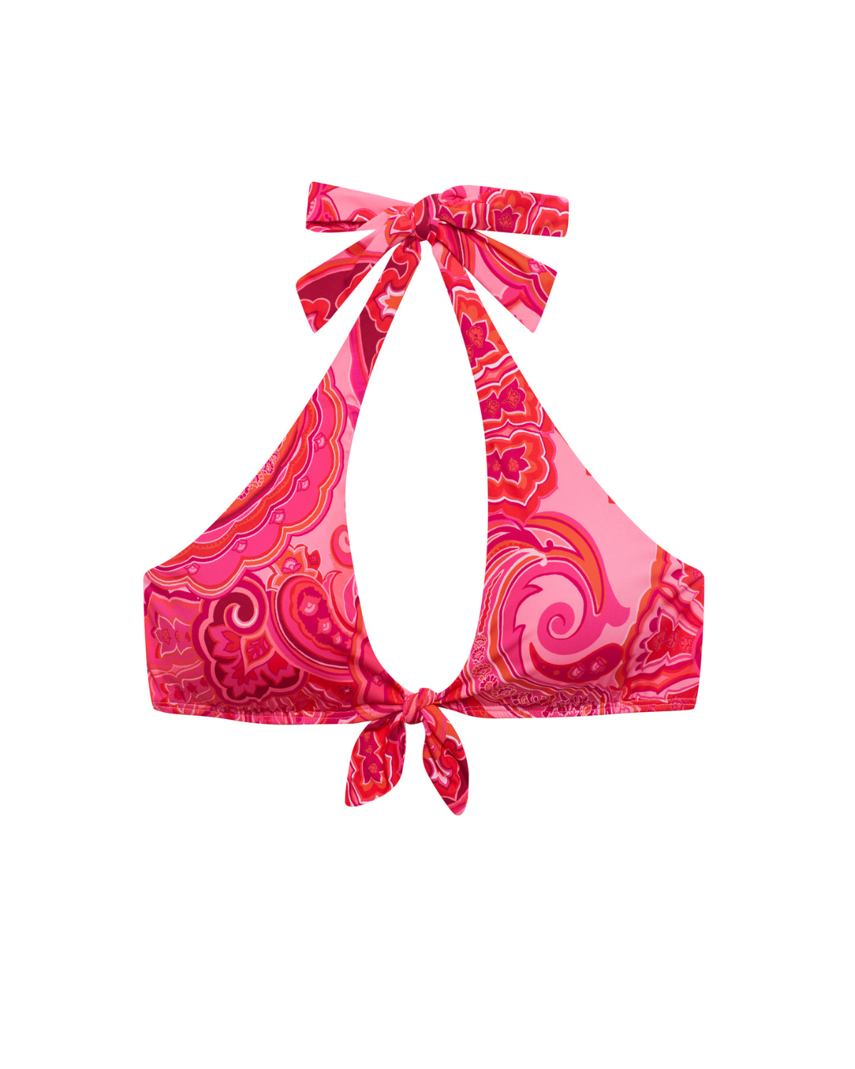 2025 Lauren Ralph Lauren Provence Paisley Tie Front Halter Top - 20528004
