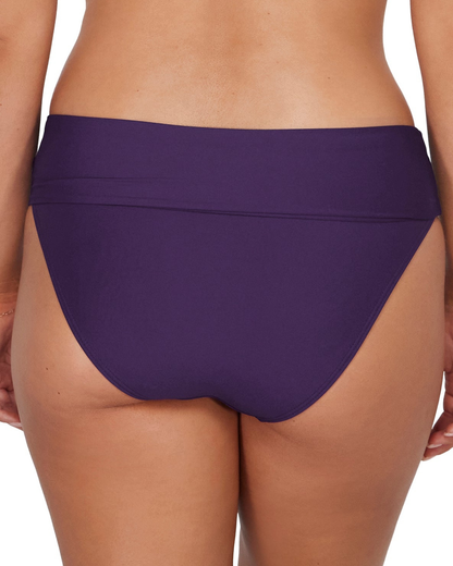 Sunsets Paradise Plum Arlene High Waist Fold Over with Tummy Control - 372B