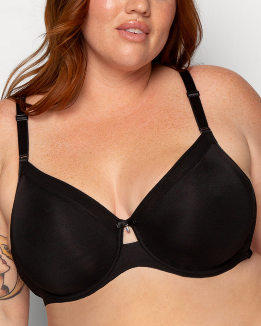 Curvy Couture Silky Smooth Micro Unlined Underwire Bra - 1361
