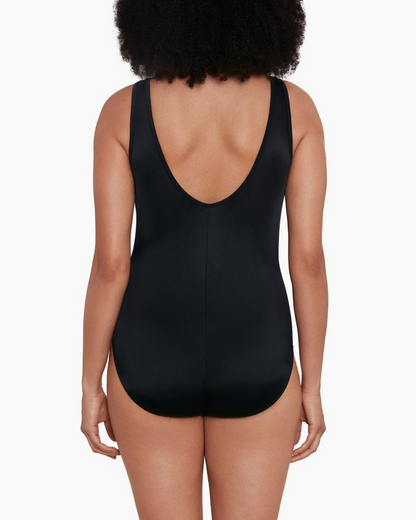 2023 Longitude Piping The Wave Mesh Highneck One Piece Swimsuit - L230782