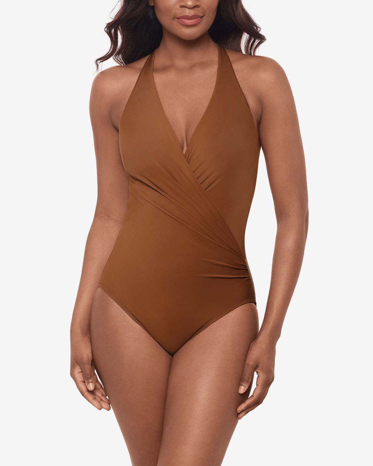 2025 Miraclesuit Solids Wrapsody One Piece Swimsuit - 6523049 - Bronze