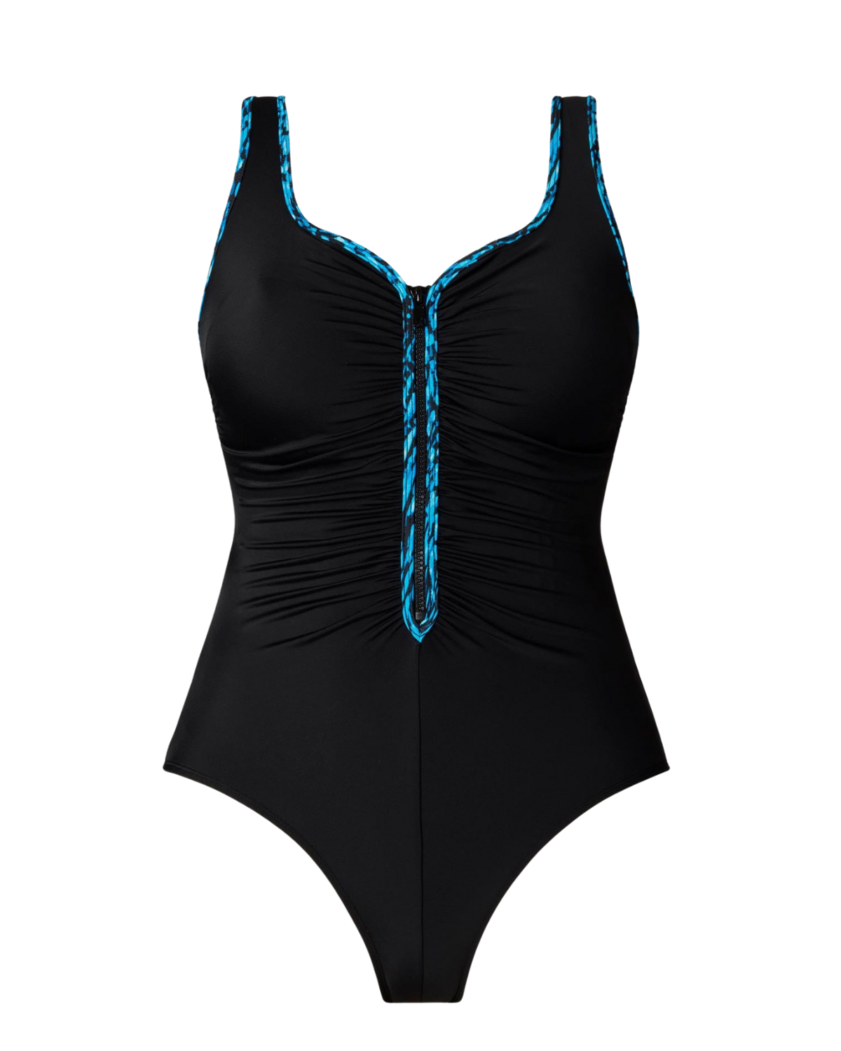 Shape Solver Sport Shirred Zipper One Piece - SVS260104